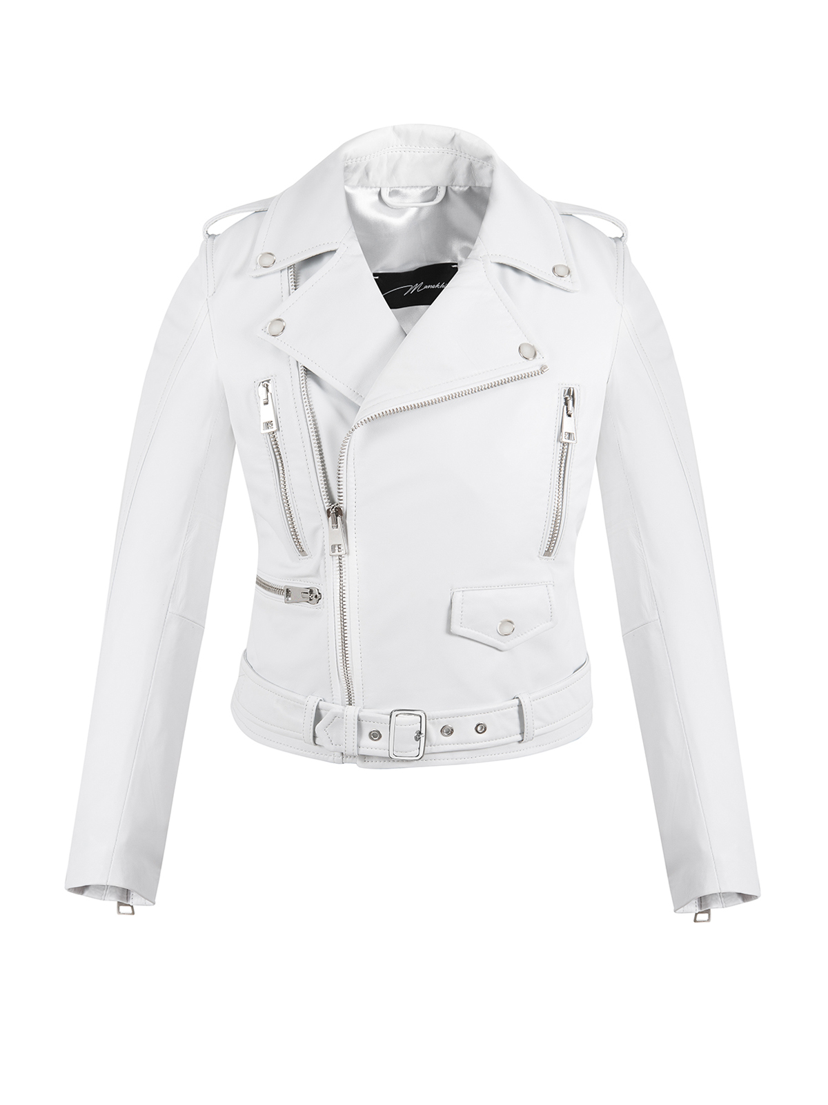 ジャケット・アウター 00s archive white leather jacket Men's Classic White Leather Cafe Racer Jacket - AU LeatherX